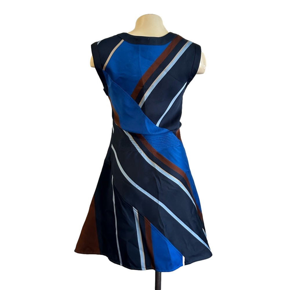 Ostwald Helgason Colorblock Silk Blend Dress Sz 6